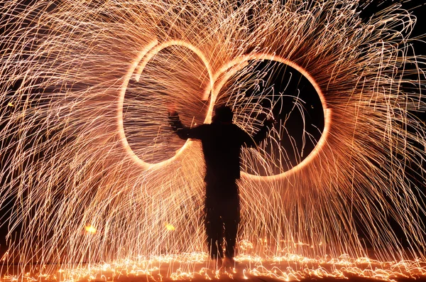 Fire show — Stock Photo, Image