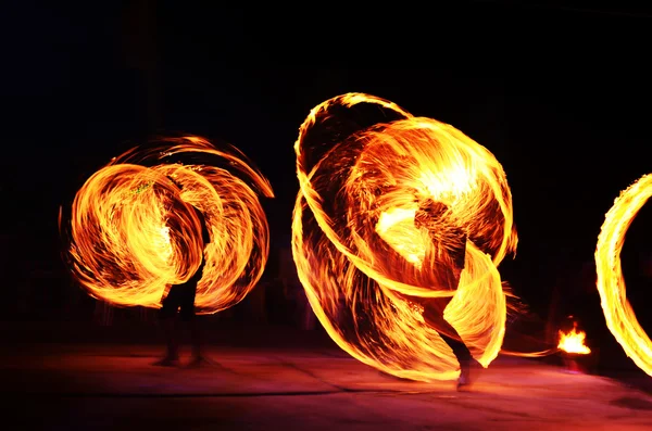 Orange Flames Fiery Motion — Stock Photo, Image