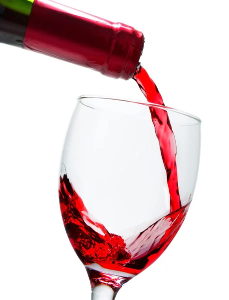 Wine pouring into glass — Stock Photo, Image