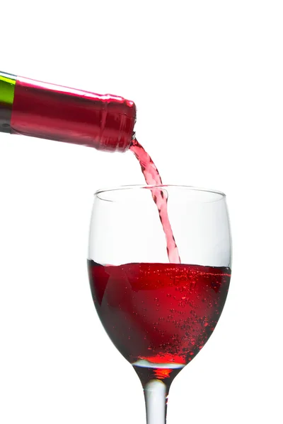 Wine pouring into glass — Stock Photo, Image