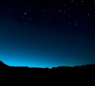 gece gökyüzü ile başlar