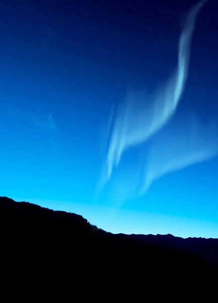 Mavi Kuzey ışıkları — Stok fotoğraf