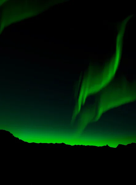 Luces boreales verdes — Foto de Stock