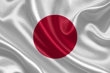 Japonya bayrağı sallayarak