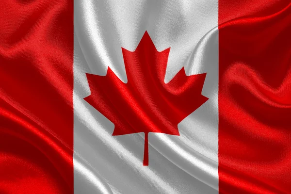 Vlající vlajka Kanada — Stock fotografie