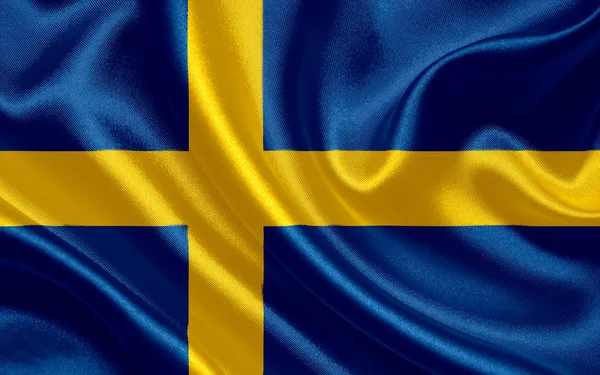 Suécia acenando bandeira — Fotografia de Stock