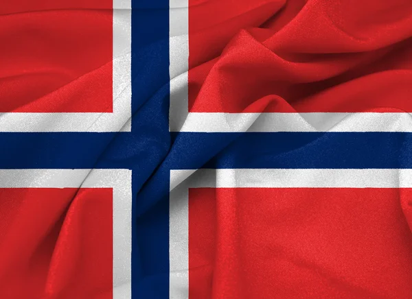 Norge viftande flagga — Stockfoto
