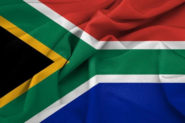 Wapperende vlag van Zuid-Afrika — Stockfoto