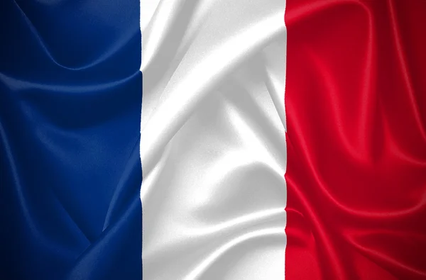 Macha flagą Francji — Zdjęcie stockowe