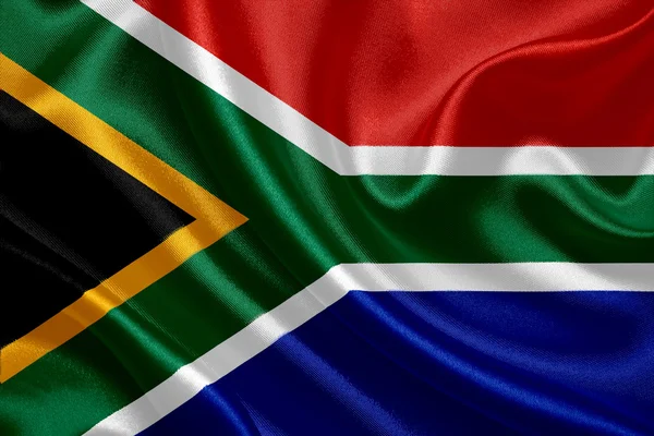 Bølge Sør-Afrikas flagg – stockfoto