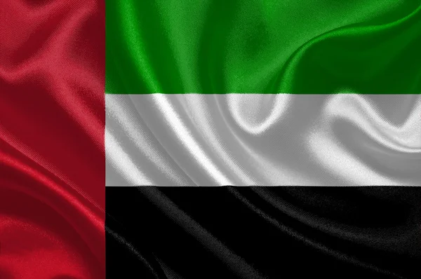 Emiratos Árabes Unidos ondeando bandera — Foto de Stock