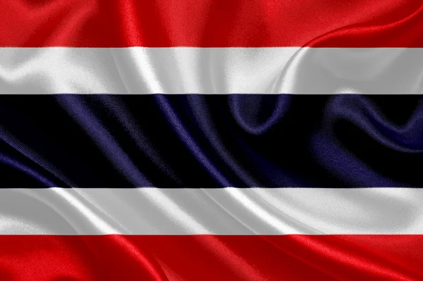 Drapeau ondulé de Thaïlande — Photo