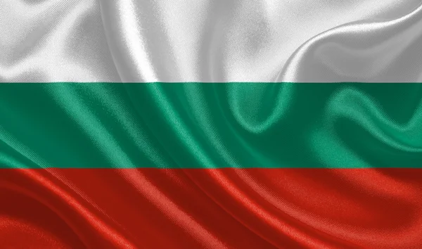 Bulgária integetett zászló — Stock Fotó