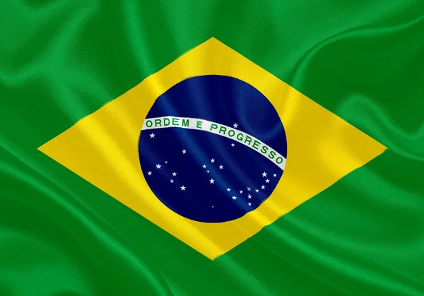 Brasilien flagga — Stockfoto