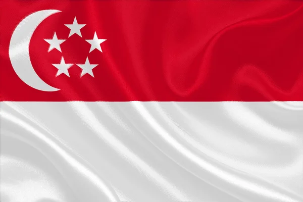 Bandera de Singapur — Foto de Stock