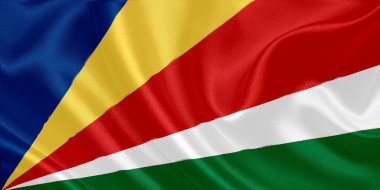 Seyşeller dalgalanan bayrak