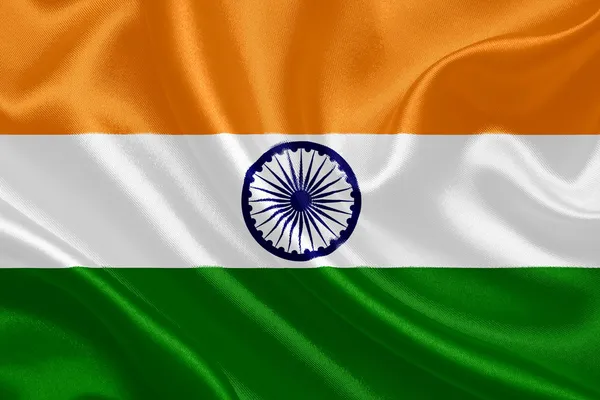 Indian waving flag — Stock Photo, Image