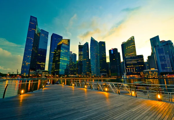 Linha do horizonte de Singapura — Fotografia de Stock