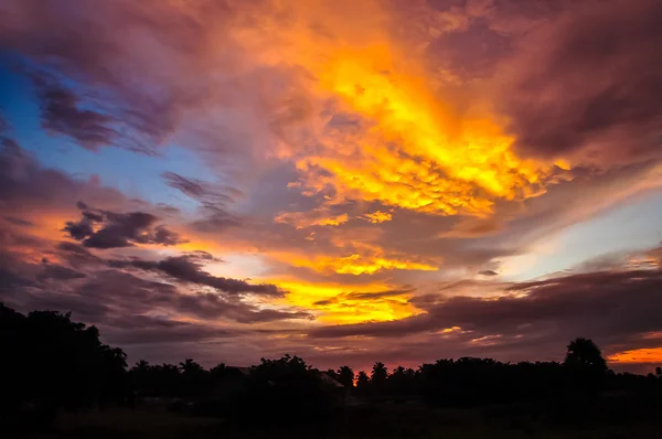 Puesta de sol en Sri Lanka — Foto de Stock