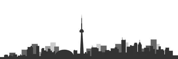 Silhouette skyline Toronto Canada — Photo