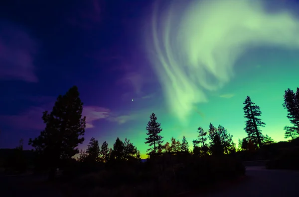 Kuzey ışıkları, aurora borealis — Stok fotoğraf