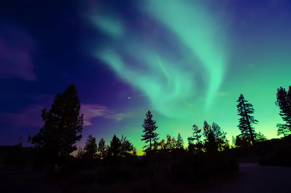 Aurora boreal, aurora borealis — Fotografia de Stock