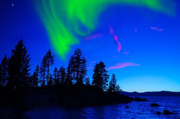 Aurora boreal, aurora borealis — Fotografia de Stock