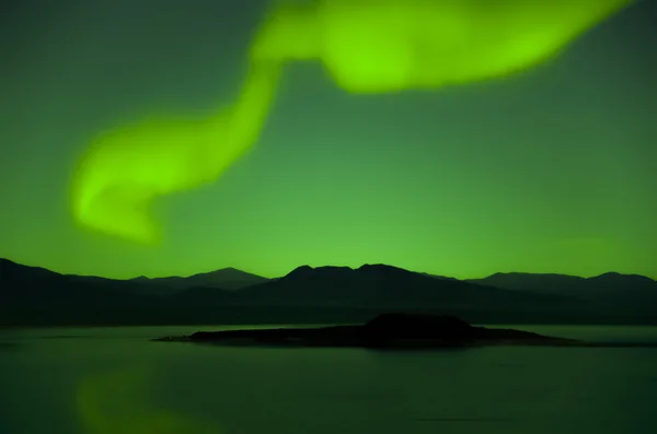 Terra di aurora boreale — Foto Stock