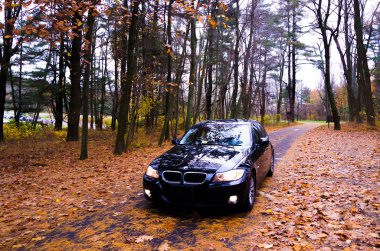 Virginia, Amerika Birleşik Devletleri - 20 Ekim 2012: bmw 3 serisi, Virginia, ABD skyline sürücü fotoğraf.