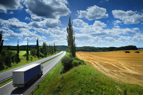 Caminhão na estrada — Fotografia de Stock