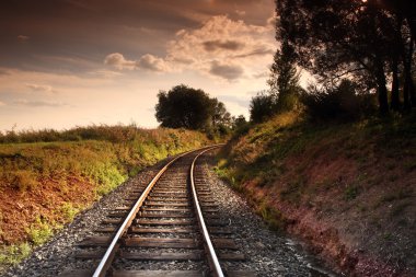 manzara içinde tren