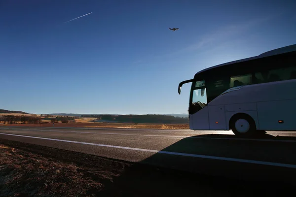 Bus Passengers Way Vacation — Stockfoto