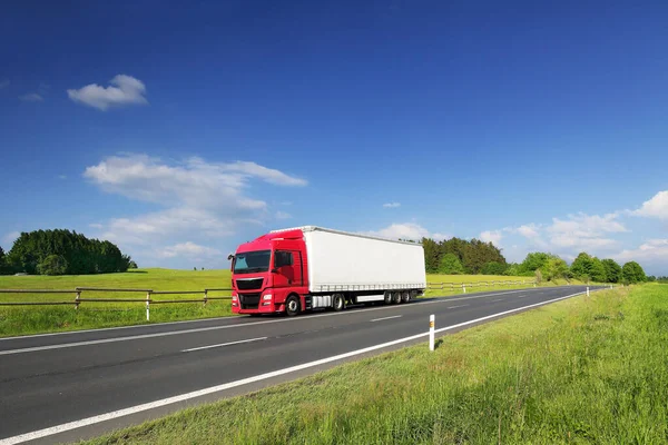 Landscape Moving Truck Highway Royalty Free Stock Photos