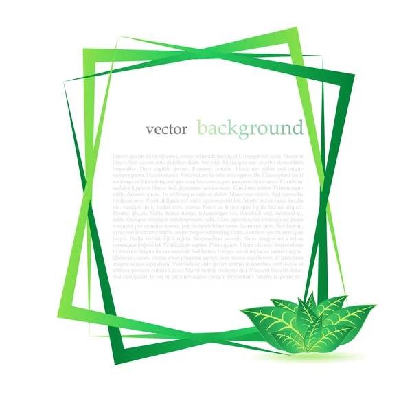 Pannello web astratto verde ecologico — Vettoriale Stock