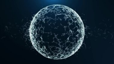 Küresel ağ bağlantısını dijital siber. Mali veya sosyal 3d render arka plan animasyon yüksek kaliteli 4 k loopable soyut Cryptocurrency, mali, sosyal arka plan için uygundur
