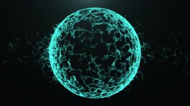 Küresel ağ bağlantısını dijital siber. Mali veya sosyal 3d render arka plan animasyon yüksek kaliteli 4 k loopable soyut Cryptocurrency, mali, sosyal arka plan için uygundur