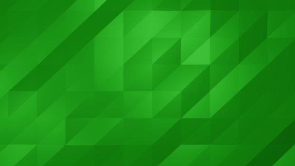 Grüne Low-Poly abstrakten Hintergrund. nahtlos lückenhaft. — Stockvideo