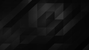 Black Low Poly döngüsü Soyut Arkaplan. Kusursuz Döngülenebilir.
