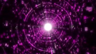 İkili kod görselleştirme UHD 4K 3D görüntüleme ile büyük veri iletimi büyük veri tüneli