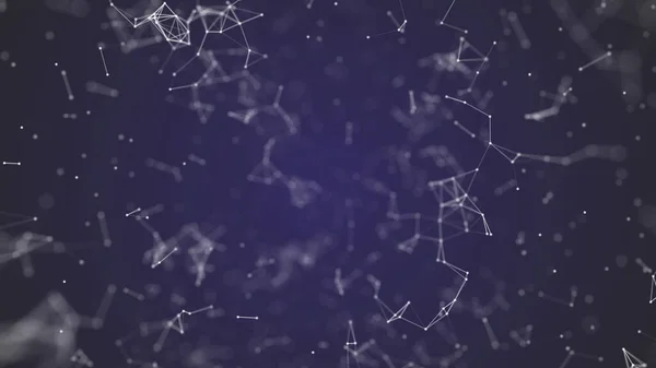 Visualização de big data, nanotecnologia abstrata DarkSlateBlue fundo do plexo de cor, rede global de nanotecnologia de malha com espaço de cópia animado em loop perfeito uhd 4k 3840 2160 — Fotografia de Stock