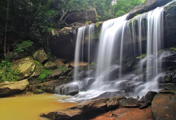 nongkhai city, north east thailand, yolcu arka planda şelale