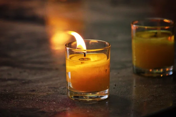 insanlar, Tapınak, Tayland tapınak, mumlar, yumuşak odak