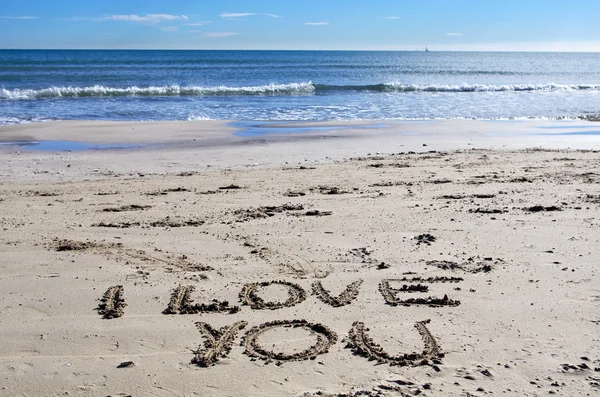 Te amo en la playa — Foto de Stock