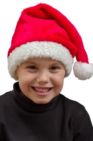 Dítě s kloboukem Santa Claus — Stock fotografie