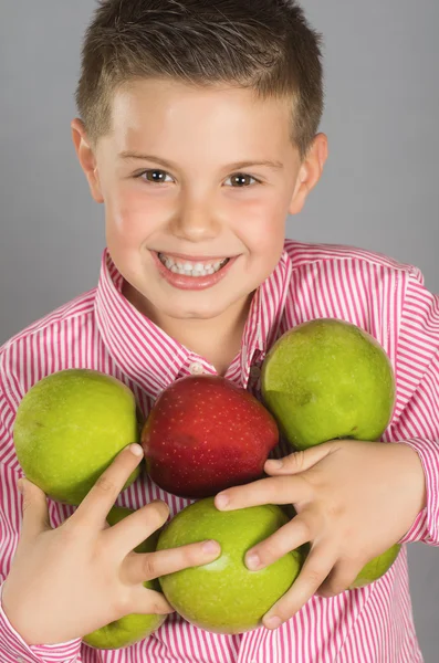 The child of apples — Stock Photo, Image