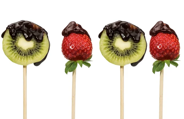 Frutta e cioccolato — Foto Stock