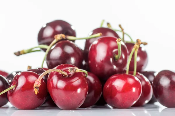 Mountain newly harvested red cherries — Stock Photo, Image