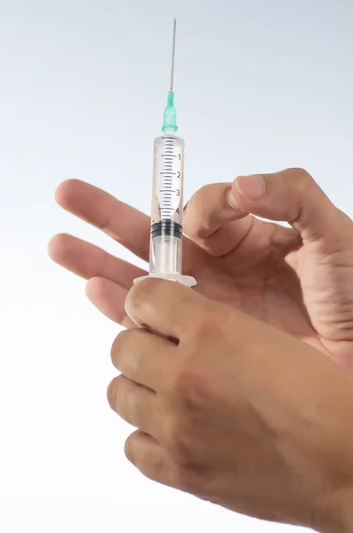 Preparing to receive the vaccine — Stock Photo, Image