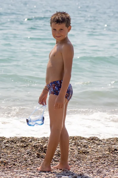 Kind plezier op het strand 6 — Stockfoto