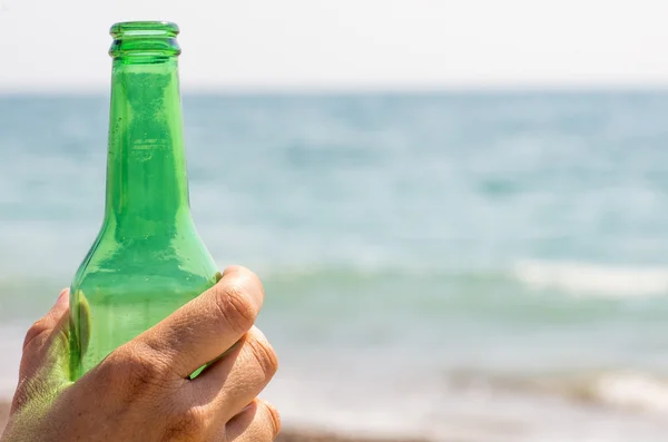 Bier en strand 5 — Stockfoto